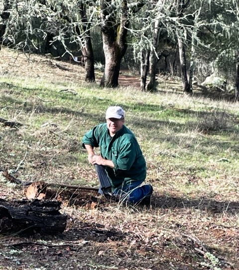 Mike getting a Blue Oak ready to go into the ground!